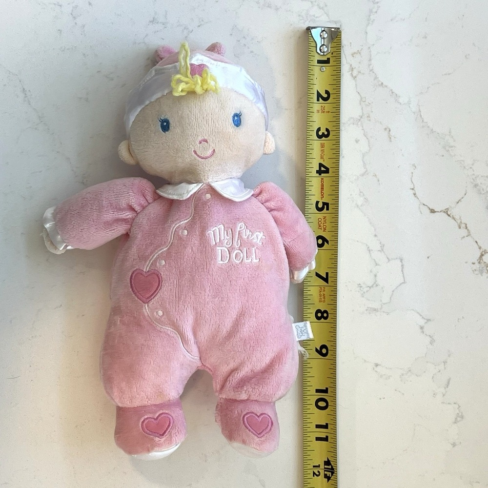 My First Doll Plush Koala Baby Plush 11" Soft Body Embroidered Hearts Yarn Hair - Picture 4 of 13